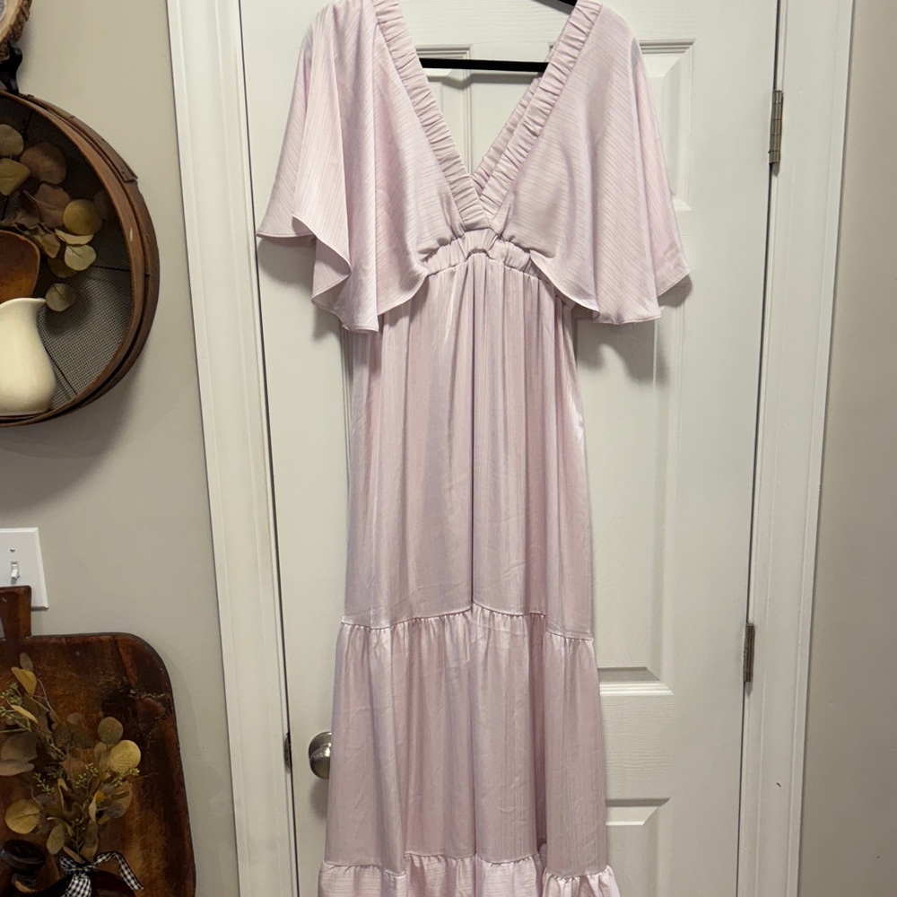 Pink Blush Maternity Vanilla Bay Light Pink Gathered Dress